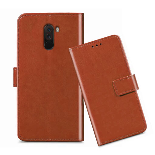 Poco F1 flip cover / MZB6710IN flip cover / M1805E10A flip cover / Brown