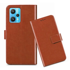 Realme 9 Pro Plus flip cover / Realme RMX3392 flip cover / Brown