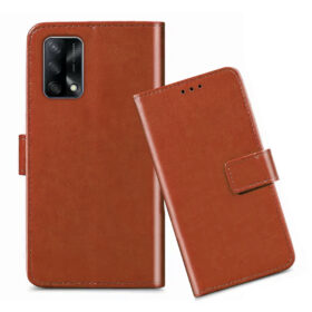 Realme F19 flip cover / CPH2219 flip cover / CHP2219 flip cover / Brown