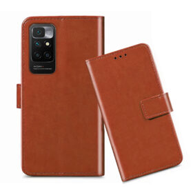 Redmi 10 Prime flip cover / 21061119BI flip cover / 21061119BI flip cover / Brown