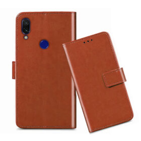 Redmi 7 flip cover / M1810F6LG flip cover / M1810F6LH flip cover / Brown