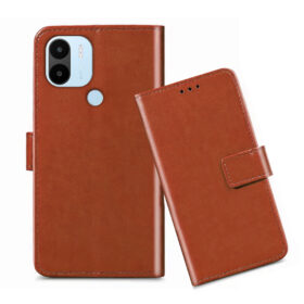 Redmi A1 Plus flip cover / 220733SFG flip cover / MZB0CIBIN flip cover / Brown