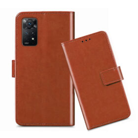Redmi Note 11 Pro flip cover / 2201116TG flip cover / 2201116TI flip cover / Brown