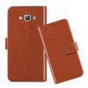 Samsung A7 flip cover / SM-A700F flip cover / Brown