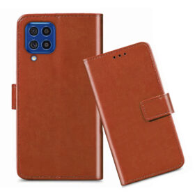 Samsung F62 flip cover / SM-E625F flip cover / Brown