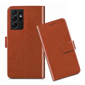 Samsung S21 Ultra 5G flip cover / SM-G998B flip cover / Brown