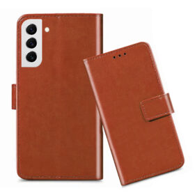 Samsung S22 Plus flip cover / SM-S906B flip cover / Brown