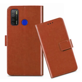 TECNO SPARK 5 flip cover / Tecno CD7 flip cover / Brown