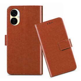 Tecno Camon 19 Neo flip cover / Tecno CH6i flip cover / Brown