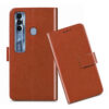 Tecno Spark 7 Pro flip cover / Tecno KF8 flip cover / Brown