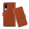 Vivo Y53s flip cover / V2058 flip cover / Brown