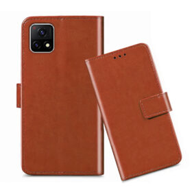 Vivo Y72 flip cover / V2060 flip cover / Brown