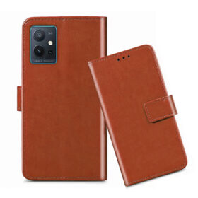 Vivo Y75 flip cover / V2142 flip cover / Brown