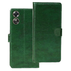 Oppo A17 flip cover | Oppo CPH2477 flip cover | Green
