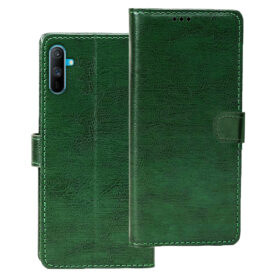 Realme C3i flip cover | RMX2027, RMX2020 flip cover | Green
