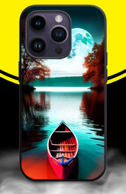SAILBOAT ,MOON,TREE Phone Back Cover. Silicon (soft)