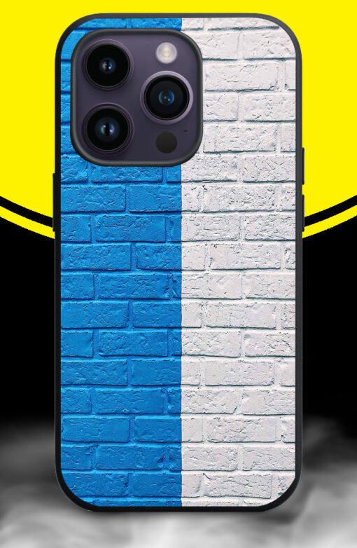 HALF SKY BLUE HALF WIHITE WALL Phone Back Cover. Silicon (soft)