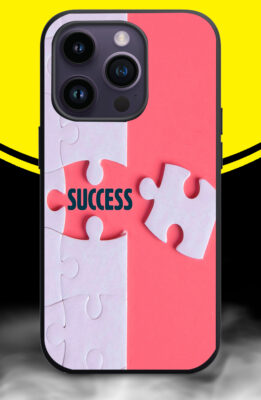 PUZZLE GAME,SUCCESS TEXT Phone Back Cover. Silicon (soft)