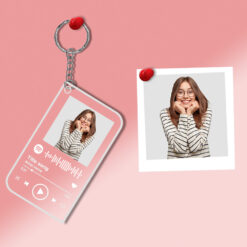 Customised Spotify Keychain with Spotify Song Code and Personalised your image
