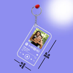 Customised Spotify Keychain with Spotify Song Code and Personalised your image.
