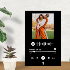 Customized Photo & Song Spotify Plaque  Stand Personalized Printed Frame With Scannable Code