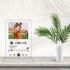Custom Photo Spotify Plaque having song scannable code with clear acrylic stand.