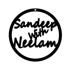 Wooden Wall Hanging Name Plate for Entrance Door, Wall, Room, Home Decoration Showpiece & gift from Husband wife