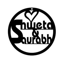 Couple Name Sign wall Hanging Frame For Anniversary And Valentine