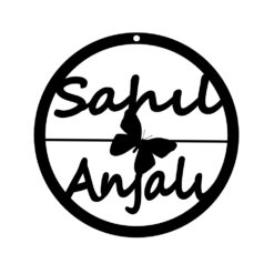 "Eternal Embrace: Personalized Couple Nameplate - Celebrate your love story with a beautifully crafted nameplate, capturing the essence of your unique connection. A timeless symbol of togetherness."