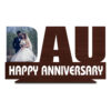 "Crafted Elegance: DAU Anniversary Wooden Photo Frame Gift - Custom Keepsake for Special Days"