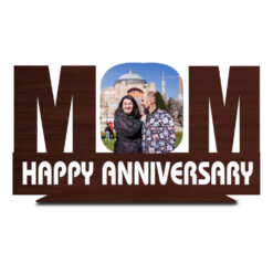 "Mom's Special Moments: Wooden Anniversary Photo Frame Gift - Crafted Elegance for Enduring Love"