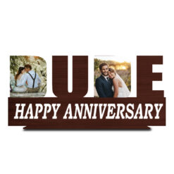 "Dud Anniversary Remembrance: Wooden Photo Frame Gift Stands for Precious Moments"