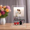 "Cherished Memories: Acrylic Glass Customized Frames for Happy Anniversaries"