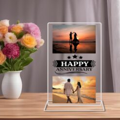 "Anniversary Elegance: Acrylic Glass Photo Frames Tailored for Joyful Celebrations"