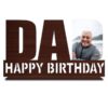 Personalized Birthday Gift for Father | Customized Cutout Wooden Photo Frame with Text | Happy Birthday Dad| Best Retirement, Surprise Present Ideas