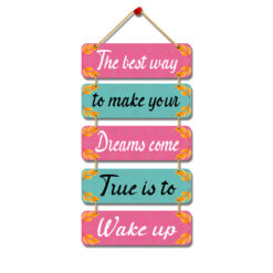 "Wooden Customization: Dreams Come True Wall Hanging - Personalized Home Decor for Inspired Living"