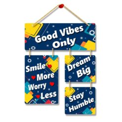 Good Vibes Only Quote Decorative Wall Wooden Wall Hanger for Living Room | Bedroom | Office | Gift | Wall Hanging For Home Decoration | Home Decor Items