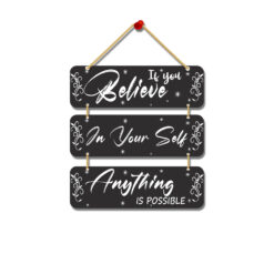 "Inspirational Wood Art: Believe In Your Soul Wall Quoit - Anything Is Possible Decor Statement"