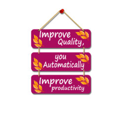 "Wooden Quality Improvement Quoit: Elevate Productivity in Style - Wall Decor for Efficient Living Spaces"