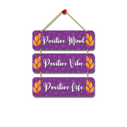 "Positive Affirmations: Wooden Wall Hanging Hanger for a Positive Mind, Vibe, and Life"