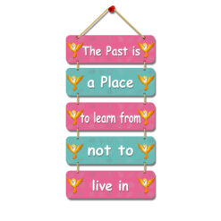 "Wooden Wisdom: Custom Learn from the Past Wall Hanger - Personalized Decor for Inspired Living"