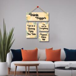 Positive Mind Good Vibes Thinks Bigger Great Life Motivational wall Hanger Home Decorations | Living room | Bedrooms | Hall