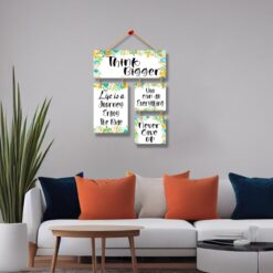 Thinks Bigger Houses Good Vibes Only Motivational Quote Wall Home, Office and Study Room Wall Décor - Wall Display