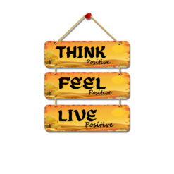 "Wooden Inspiration: Infuse Positivity into Your Home with THINK FEEL LIVE Positive Decor"