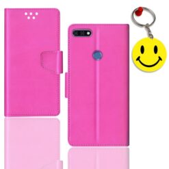 Honor 7C flip cover for girl | LND-AL30 flip cover for girl | Free Smiley Keychain | ND_12
