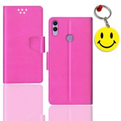Honor 8C flip cover for girl | BKK-AL10 flip cover for girl | Free Smiley Keychain | ND_12