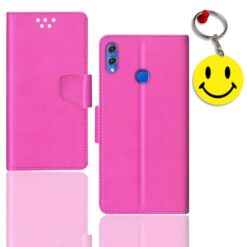 Honor 8X flip cover for girl | JSN-L42 flip cover for girl | Free Smiley Keychain | ND_12