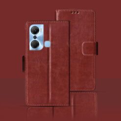 Infinix Hot 12 Pro flip cover | X668C flip cover | Brown