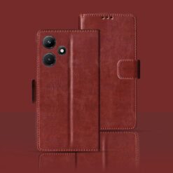 Infinix Hot 30i flip cover | X669C flip cover | Brown