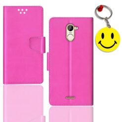 Infinix Hot 4 Pro flip cover for girl | Infinix X5511-B flip cover for girl | Free Smiley Keychain | ND_12